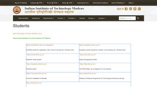 Students | Indian Institute of Technology Madras - IIT Madras