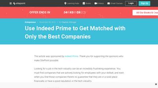 Use Indeed Prime to Get Matched with Only the Best Companies ...