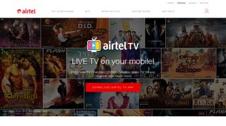 Airtel TV App - Watch Live TV, Movies, Shows, Amazon Prime Video ...