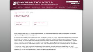 Infinite Campus | Township High School District 211