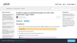Unable to login to webmail.example.com with valid credentials: Login ...