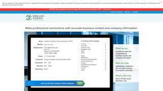 Institute of Nuclear Power Operations (INPO) from Data.com Connect ...