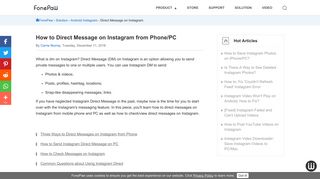 How to Direct Message on Instagram from Phone/PC - FonePaw