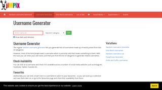 Username Generator - Jimpix