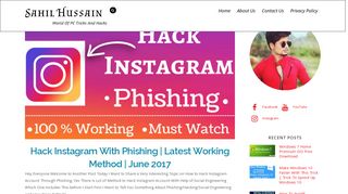 Hack Instagram With Phishing | Latest Working Method | June 2017 ...