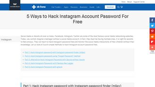 5 Ways to Hack Instagram Password For Free- dr.fone