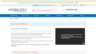 How to Claim Your Cashback - Mobiles.co.uk