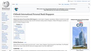 Citibank International Personal Bank Singapore - Wikipedia
