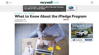 What to Know About the iPledge Program - Verywell Health