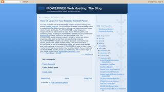 IPOWERWEB Web Hosting: The Blog: How To Login To Your Reseller ...