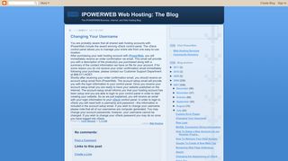 IPOWERWEB Web Hosting: The Blog: Changing Your Username