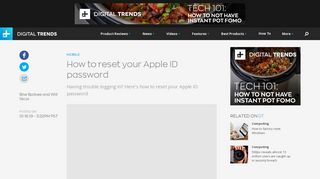How to Reset Your Apple ID Password | Digital Trends