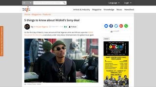 5 things to know about Wizkid's Sony deal | Music In Africa