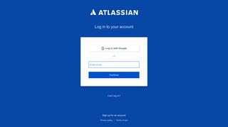 Log in with Atlassian account