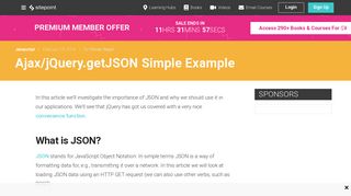 Ajax/jQuery.getJSON Simple Example — SitePoint