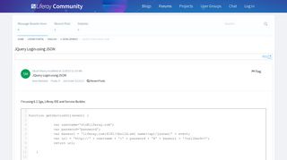 JQuery Login using JSON - Forums - Liferay Community
