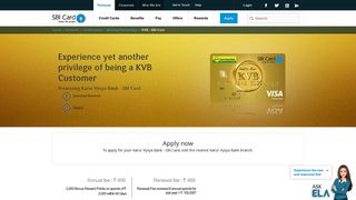 Karur Vysya Bank (KVB) SBI Credit Card - Apply Now | SBI Card