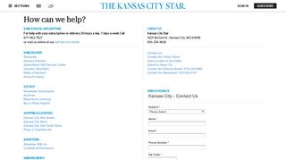 Customer Service | The Kansas City Star