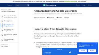 Khan Academy and Google Classroom (article) | Khan Academy