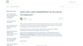 HOW CAN I USE FINGERPRINT ID TO LOG IN TO KIDSLOX? – Kidslox