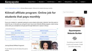 Kilimall affiliate program: Online job for students that pays monthly ...