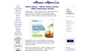 KMTC Portal - KMTC Online Portal - KMTC Admission Portal