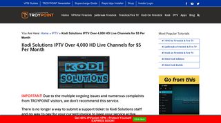 Kodi Solutions IPTV Over 4,000 HD Live Channels for $5 Per Month
