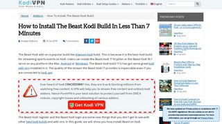 How to Install The Beast Kodi Build In Less Than 7 Minutes - Kodi VPN
