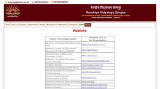 Kendriya Vidyalaya Sonpur :: Useful Website Links