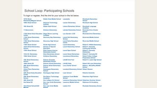 School Loop: Participating Schools