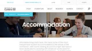 Accommodation | University of Cumbria