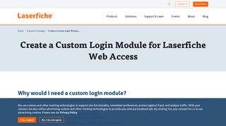 Login Module Customized with Laserfiche Web Access