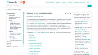Welcome to Log Correlation Engine (LCE) - Nessus Documentation
