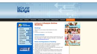 Leisure Lifestyle Online Booking | Leisure Lifestyle - Caerphilly
