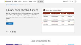 Library book checkout sheet - Office templates & themes - Office 365