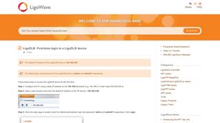 LigoDLB: First-time login to a LigoDLB device - LigoWave knowledge ...