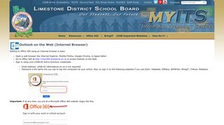 sign in to Office 365? - myITS - Limestone District School Board