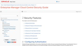 Security Features - Oracle Docs