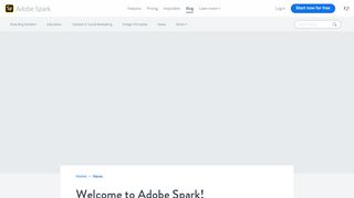 Welcome to Adobe Spark! | Adobe Spark