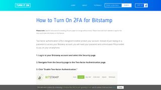 How to Turn On 2FA for Bitstamp | Turn It On
