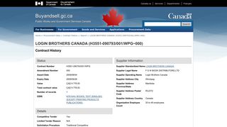 LOGIN BROTHERS CANADA (H3551-090793/001/WPG~000 ...