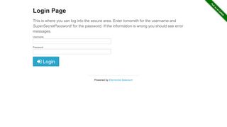 Login Page - The Internet