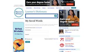 Login | Learner's Dictionary - Merriam-Webster's Learner's Dictionary