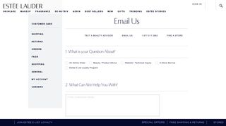 Customer Service - Contact Us | Estée Lauder Official Site