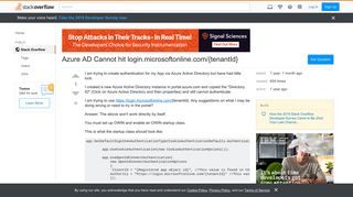 Azure AD Cannot hit login.microsoftonline.com/{tenantId} - Stack ...