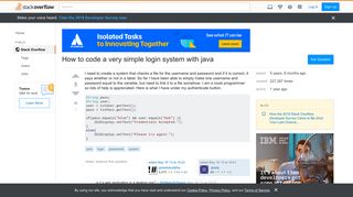 How to code a very simple login system with java - Stack Overflow