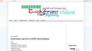 Create Simple Login Form in C#.NET without Database