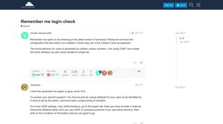 Remember me login check - Server-Help - ownCloud Central