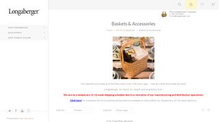 The Longaberger Company. Baskets & Accessories