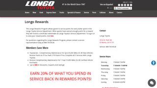 Longo Rewards | Longo Toyota